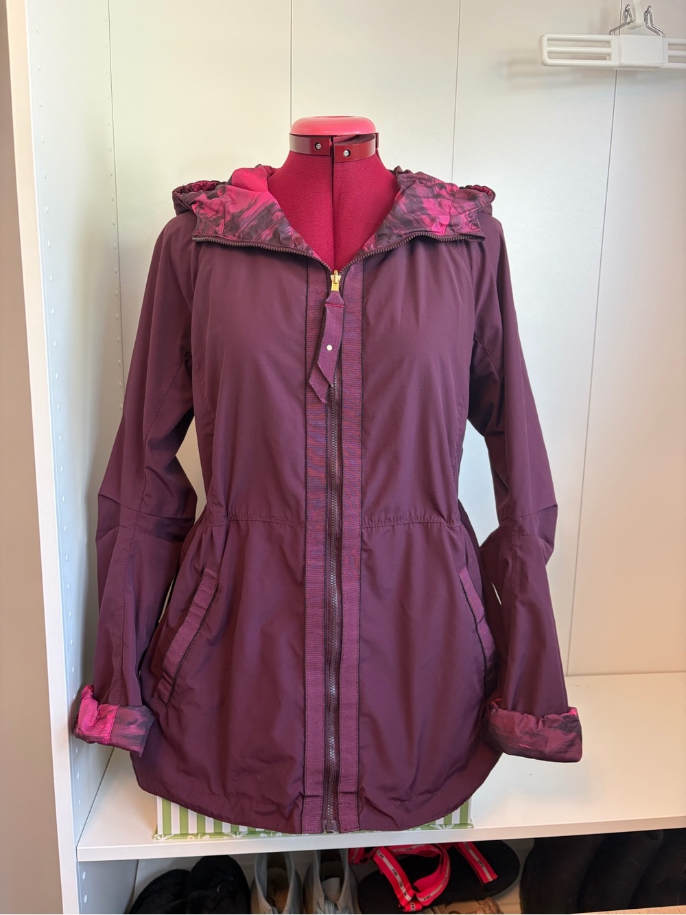 lululemon Reversible Rain for Daze Jacket Bordeaux Drama Glyde Windbreaker